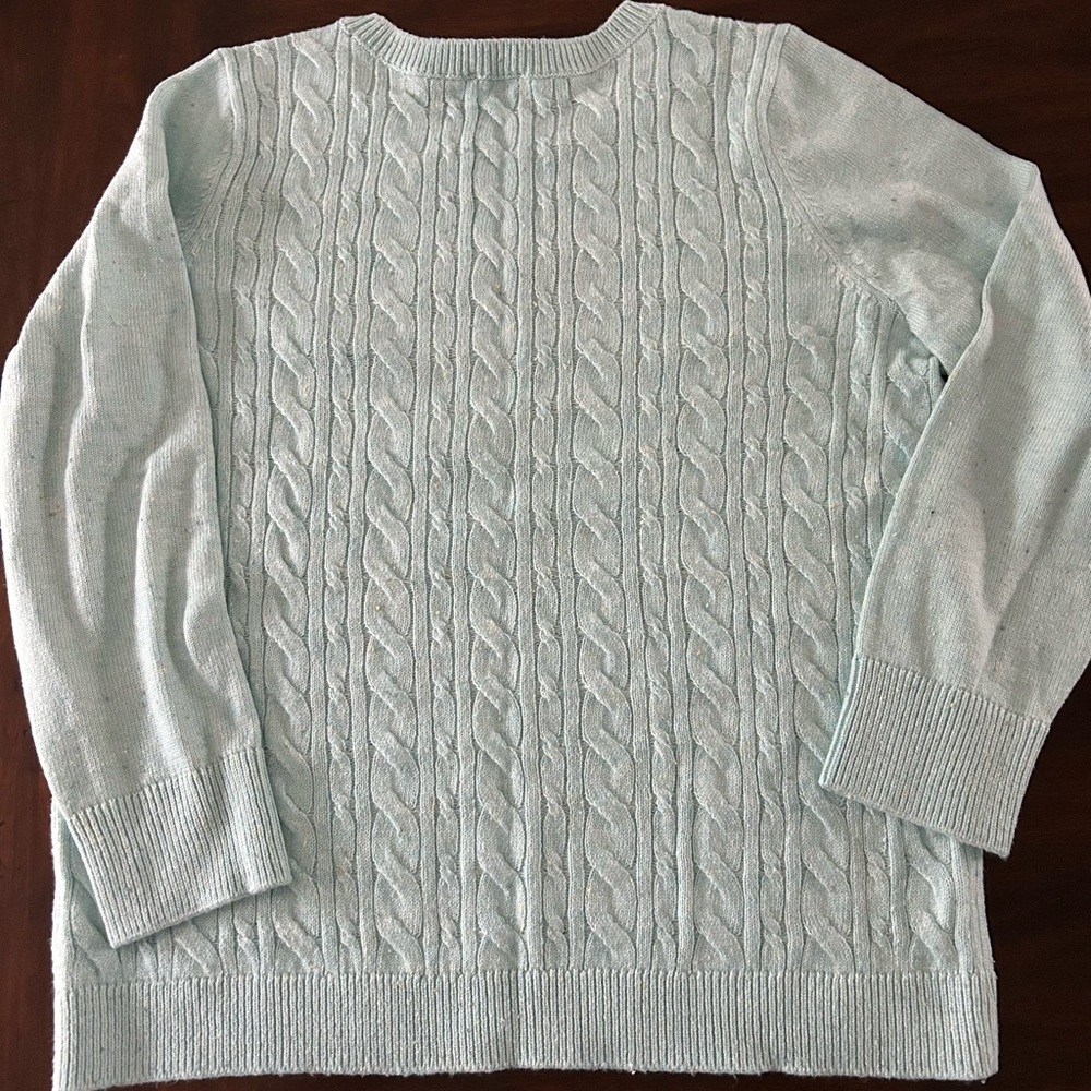 Talbots Navy Cable Knit Sweaters size 1X - Picture 7 of 8